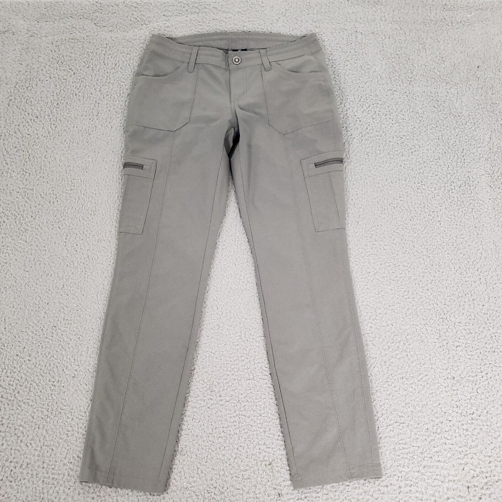 Kuhl Pants Women 6 Gray Short Outdoor Hiking Trek Cargo Performance Straight Leg